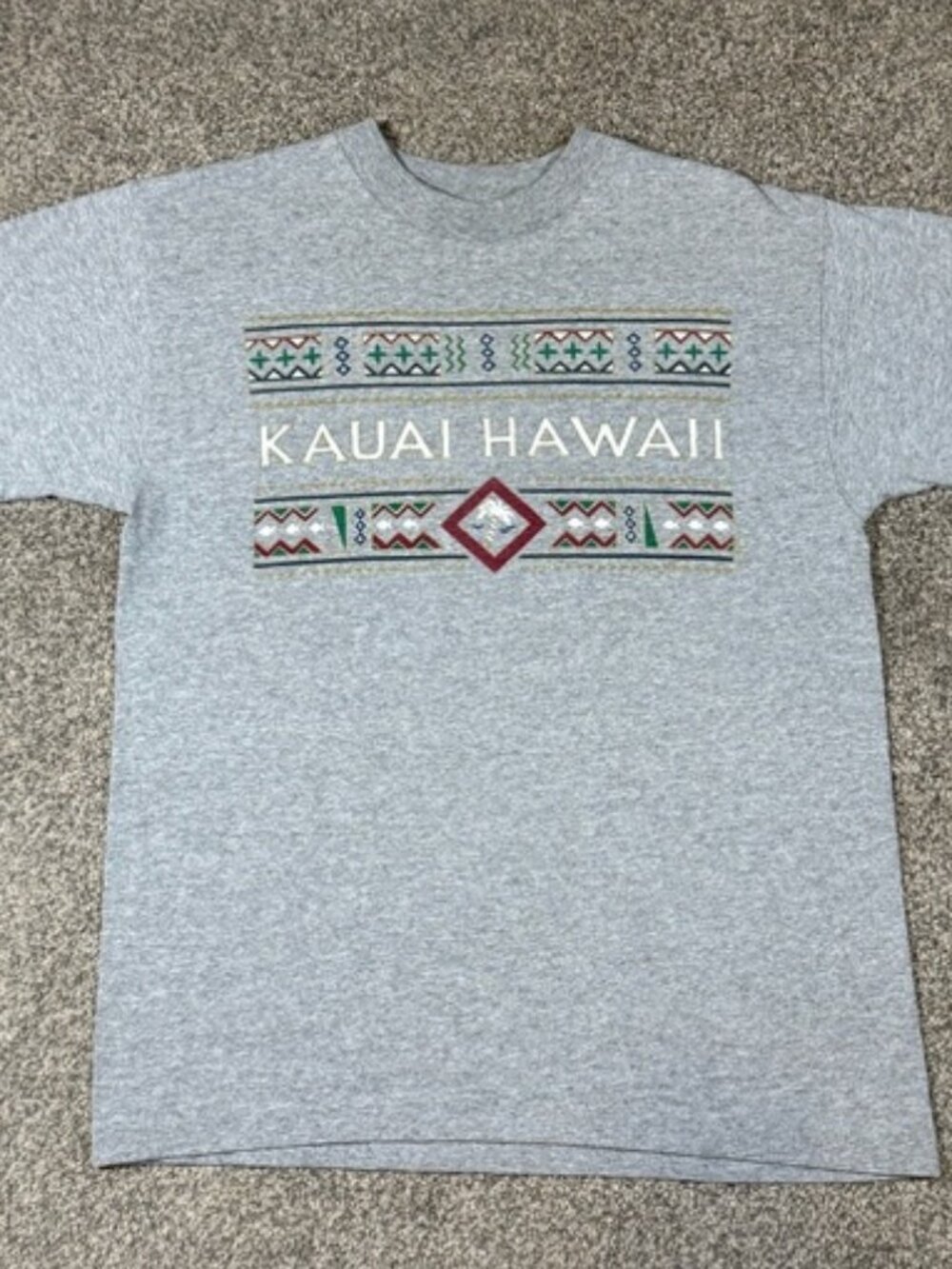 Vintage Kauai Hawaii T Shirt Single Stitch Made USA Tourist Tee 90s Surf Medium